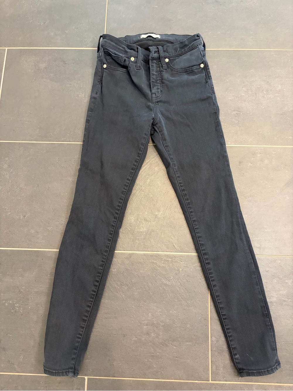 Madewell Black Skinny Jeans - Slate Black Slim Fit